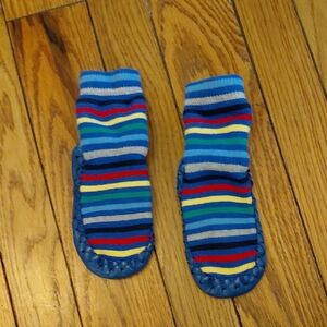 Hanna Andersson Striped Slipper Socks Size 5-7